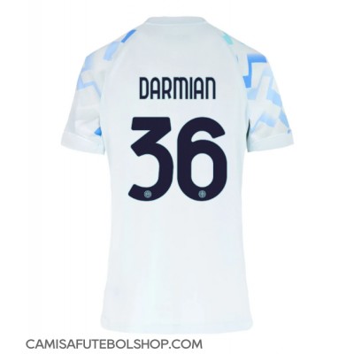 Camisa de time de futebol Inter Milan Matteo Darmian #36 Replicas 2º Equipamento Feminina 2025-26 Manga Curta Camisa de time de futebol Inter Milan Matteo Darmian #36 Replicas 2º Equipamento Feminina 2025-26 Manga Curta